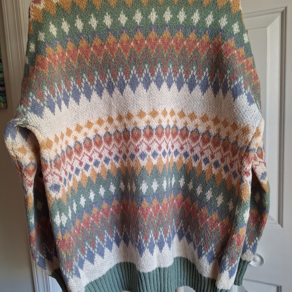 New In Multicolor Patterned Women's Sweater - Picture 6 of 9